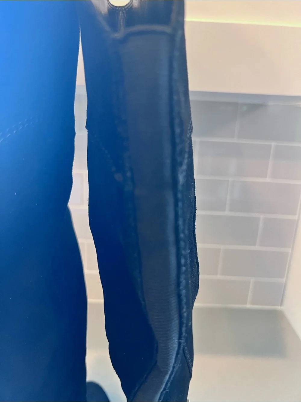 Black Suede Leather Knee High Boots Vince Camuto Sz 8 1/2 Kreesell Braid Detail